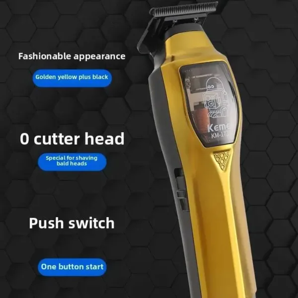 Kemei KM-1737 Professional Hair Clipper 1000RMP - Image 4